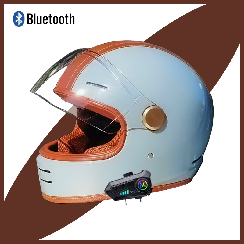Casco de motocicleta vintage C - Vintage Open Face Retro Helmet reseña y precio