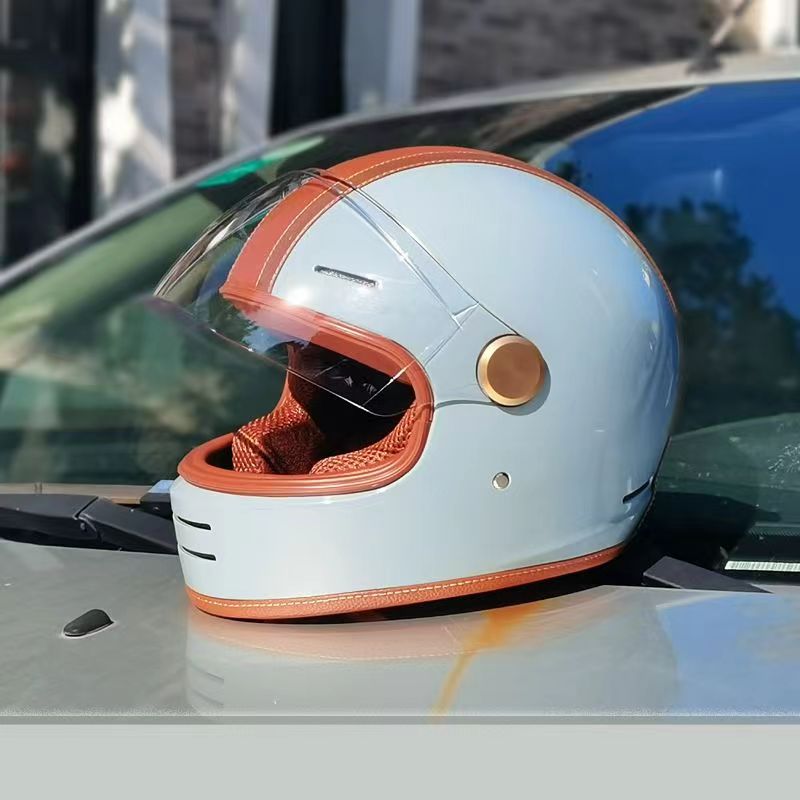 Casco de motocicleta vintage C - Vintage Open Face Retro Helmet reseña y precio