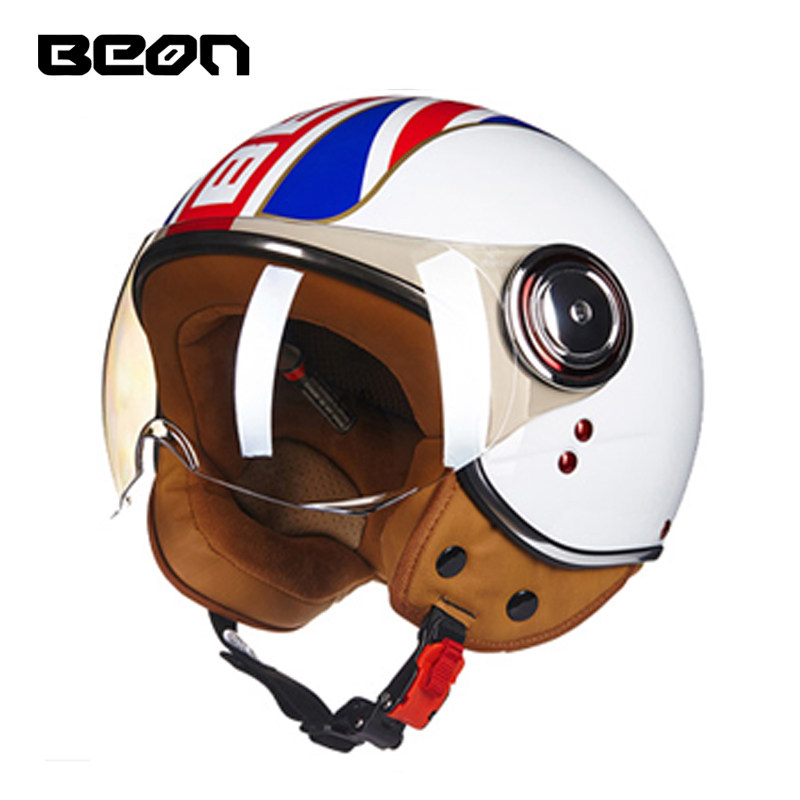 Casco de Motocicleta Abierto B - Vintage Open Face Retro Helmet reseña y precio