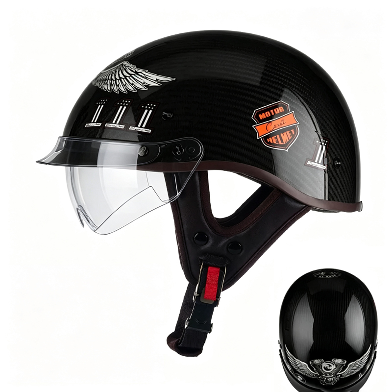 Casco de motocicleta de fibra  - Carbon Fiber Lightweight Motorcycle Helmet reseña y precio