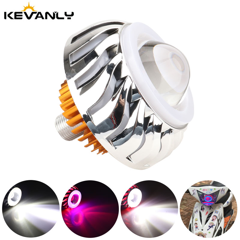 Faro LED doble para coche y mo - Universal Motorcycle Led Headlight Projector reseña y precio