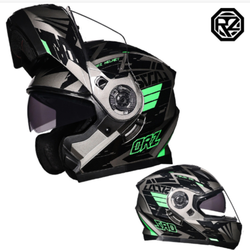 Orz-casco de motocicleta con d - Modular Flip Up Motorcycle Helmet Dot Approved reseña y precio