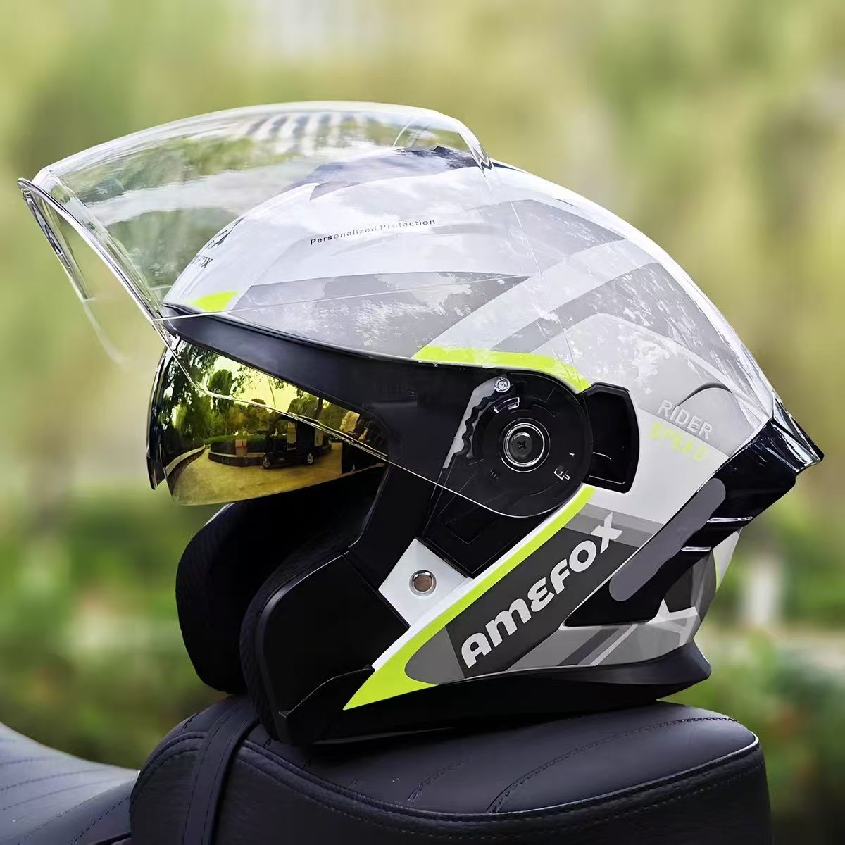 Casco Abierto con Doble Visera - Motorcycle Helmet Inner Sun Visor Lens reseña y precio