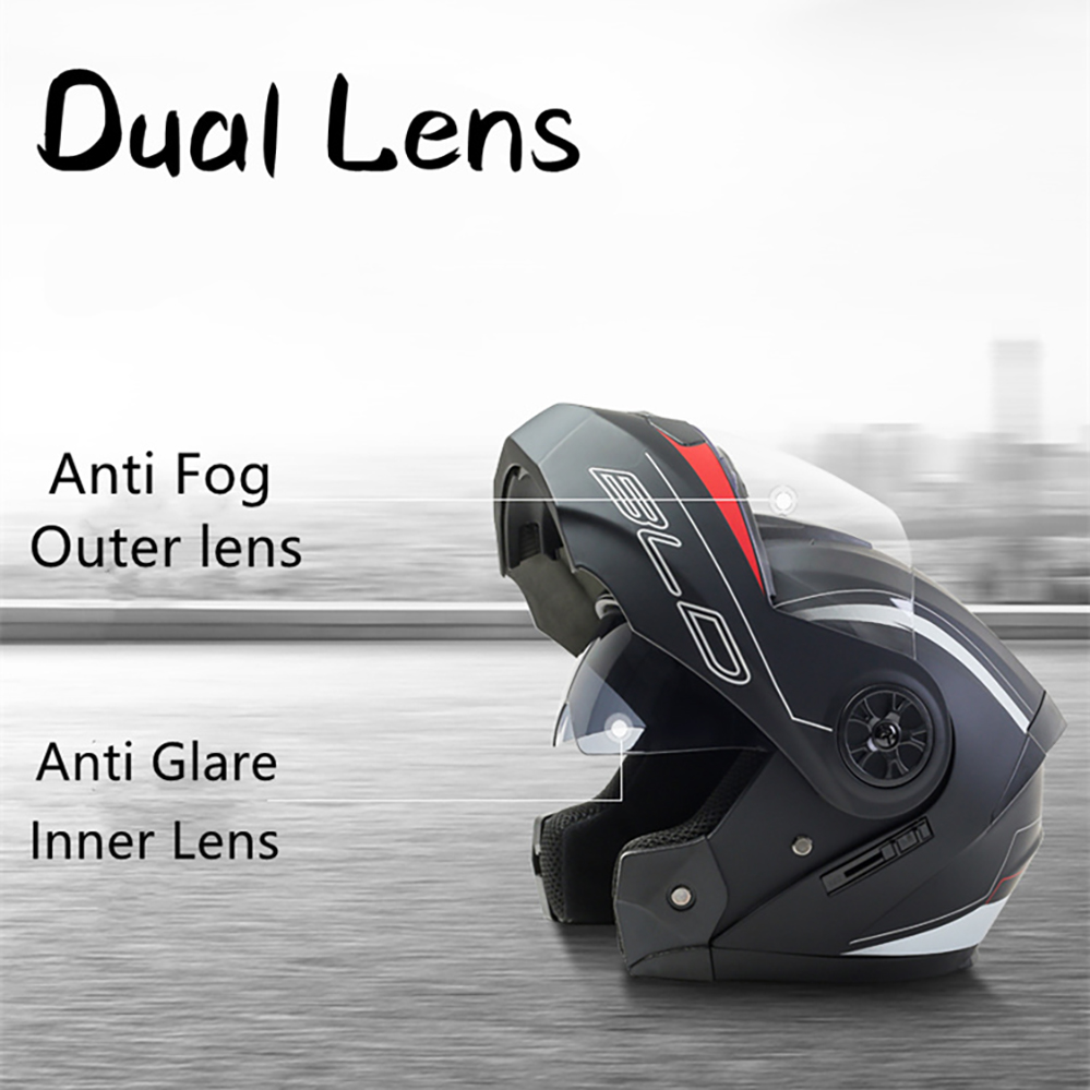 Casco de cara completa persona - Modular Flip Up Motorcycle Helmet Dot Approved reseña y precio