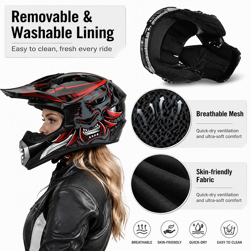 Set de Casco de Motocross Ucho - Off Road Motocross Helmet Goggles Set reseña y precio